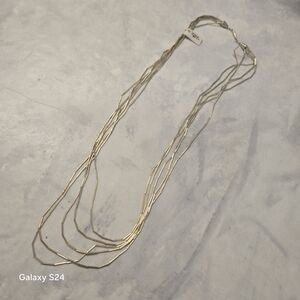 Source Unknown Multi-Strand Gold Necklace